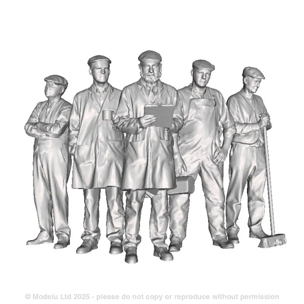 A pack of 5 factory workers