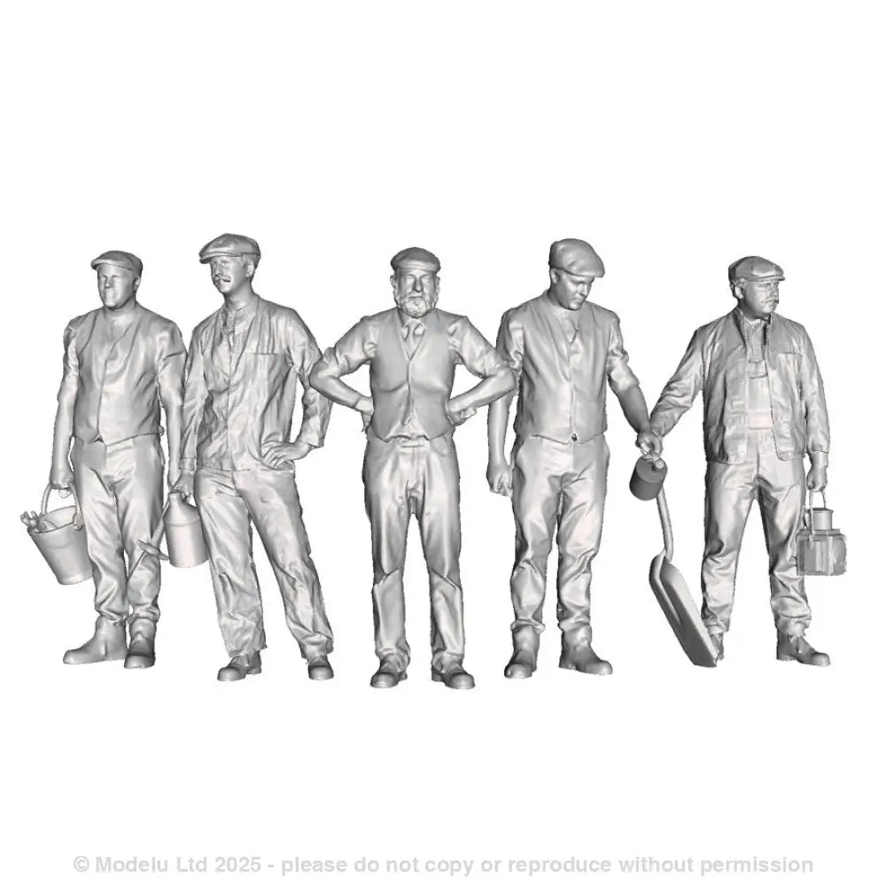 A pack of 5 Edwardian era loco crew