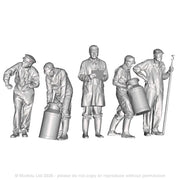 A pack of 5 figures including Creamery Ruston Driver, Shunter and Creamery workers
