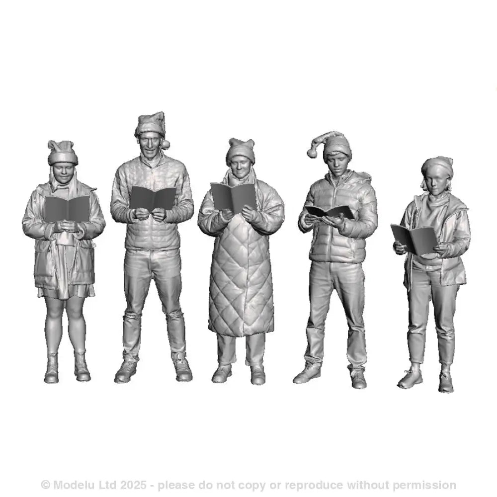 A pack of 5 carol singers