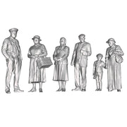 A pack of 4 passengers and a bus driver