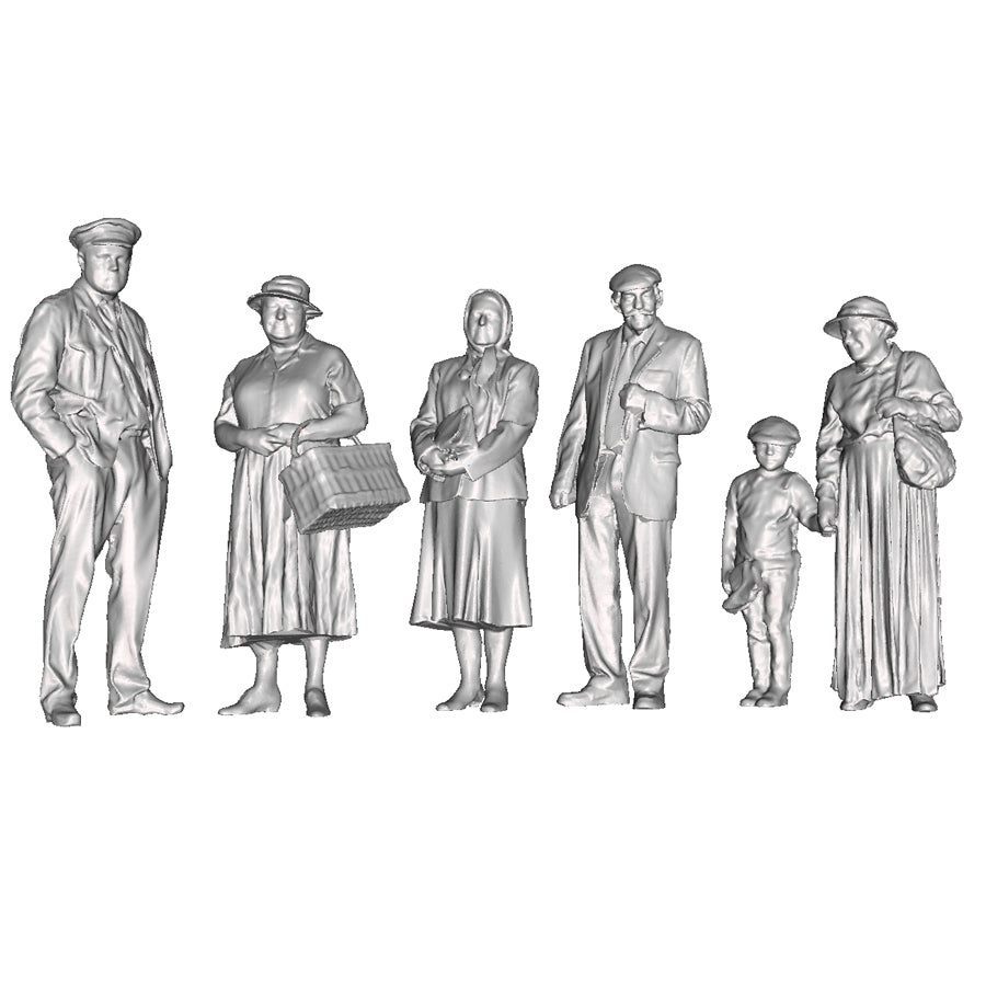 A pack of 4 passengers and a bus driver