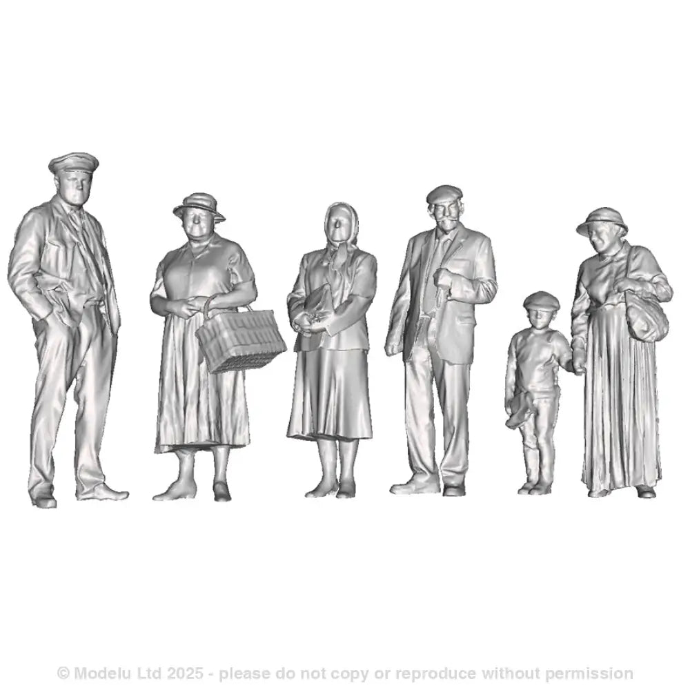 A pack of 4 passengers and a bus driver