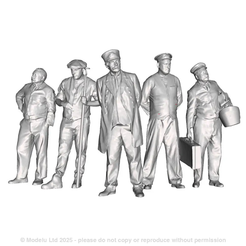 A pack of 5 Edwardian Station Staff