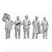 A pack of 5 figures incuding Policeman, Binman, Postman, Milkman and Shop Keeper