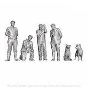 A pack of 4 farmers and two sheep dogs