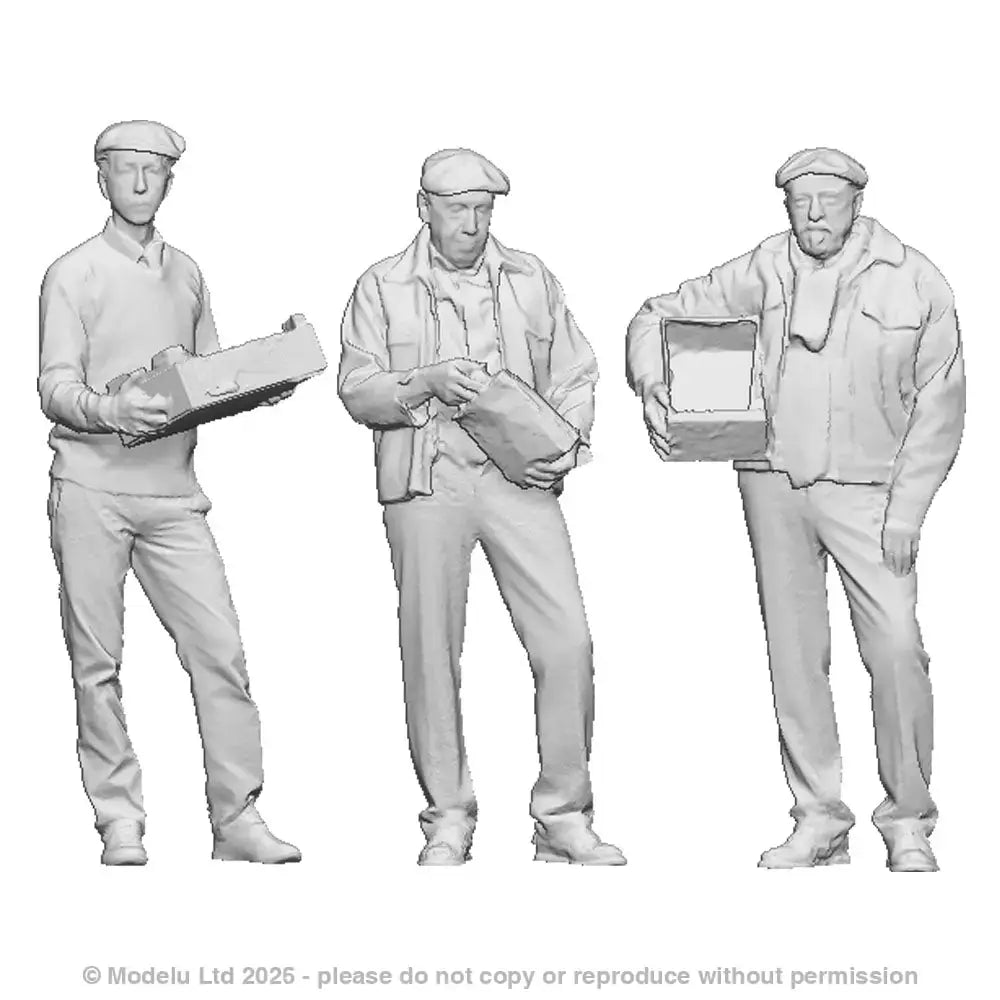 A collection of 3 market traders