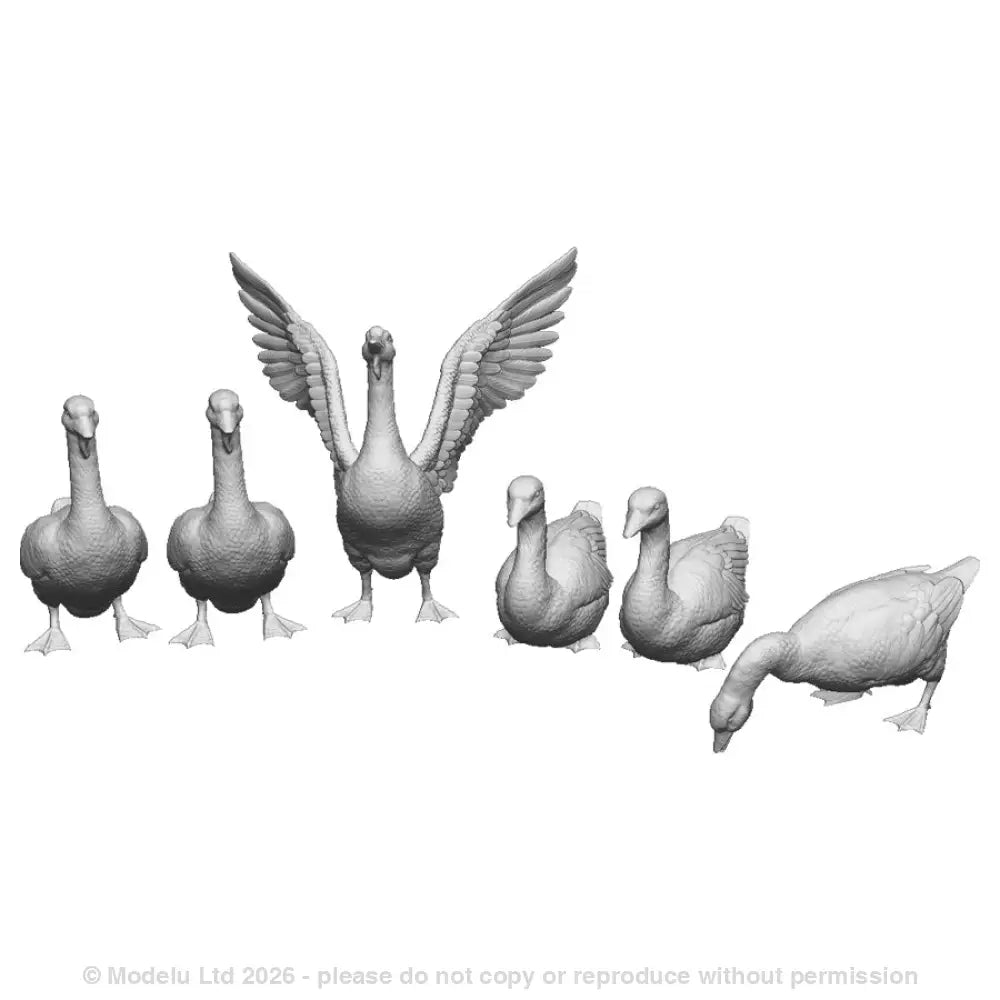 O 31409 Geese x6 O Small Detail Pack