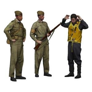 Home Guard with Captured Pilot